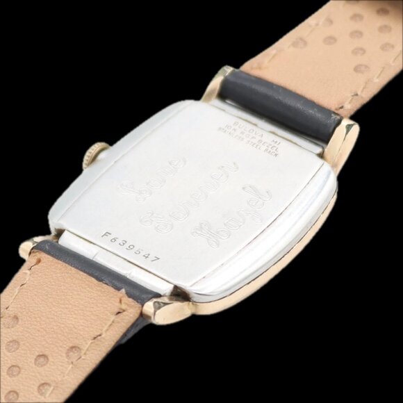 Vintage 27.5mm Bulova Men's Mechanical Wristwatch 11 AF Swiss Steel & 10k RGP - Picture 4 of 6